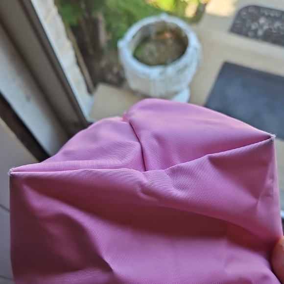 Longchamp Pink Tote with Brown Trim - Picture 8 of 11